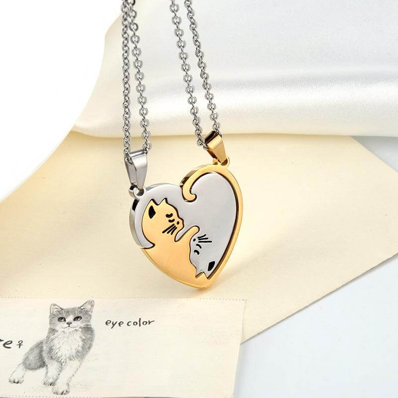 Magnetic Cuddling Kittens BFF Necklace Set - Cotairy™
