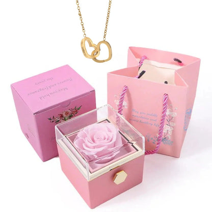 Eternal Rose Box & Personalized Engraved Necklace — Cotairy™