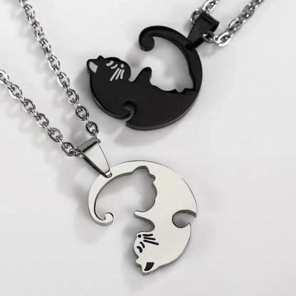 Magnetic Cuddling Kittens BFF Necklace Set - Cotairy™