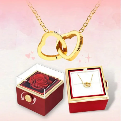 Eternal Rose Box & Personalized Engraved Necklace — Cotairy™