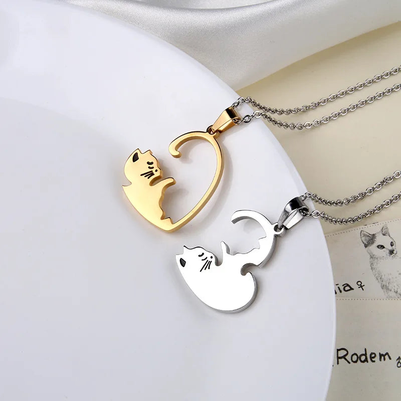 Magnetic Cuddling Kittens BFF Necklace Set - Cotairy™