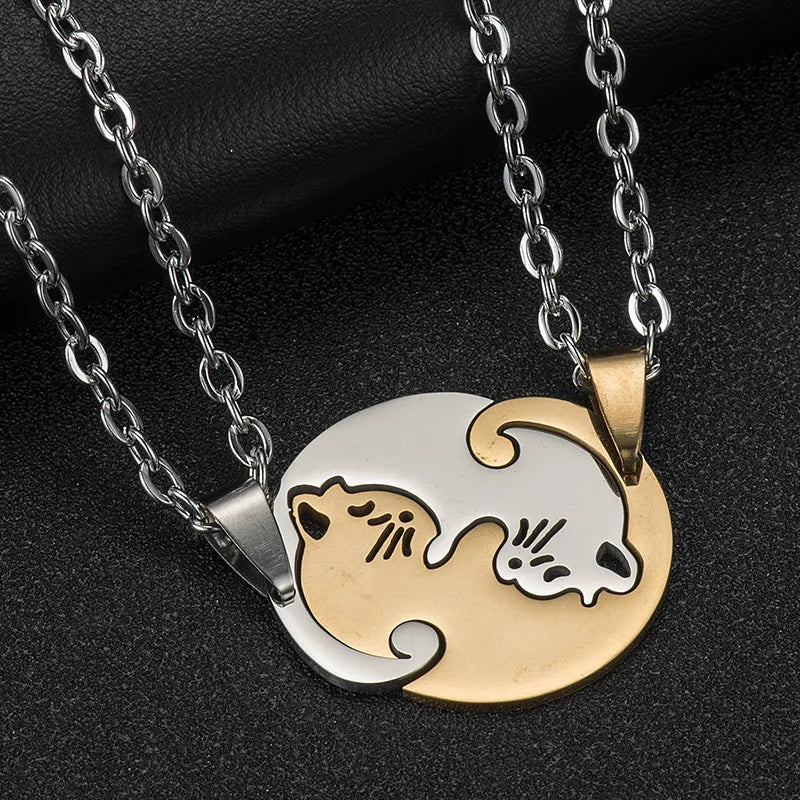 Magnetic Cuddling Kittens BFF Necklace Set - Cotairy™